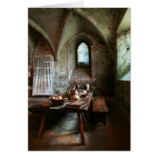 Medieval Dining Table blank card