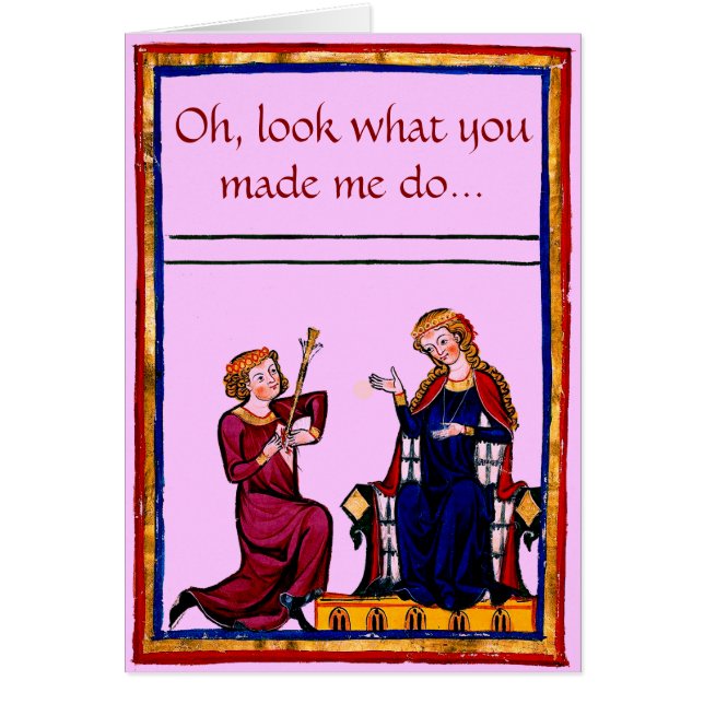 Medieval domestic squabble cards (Front)