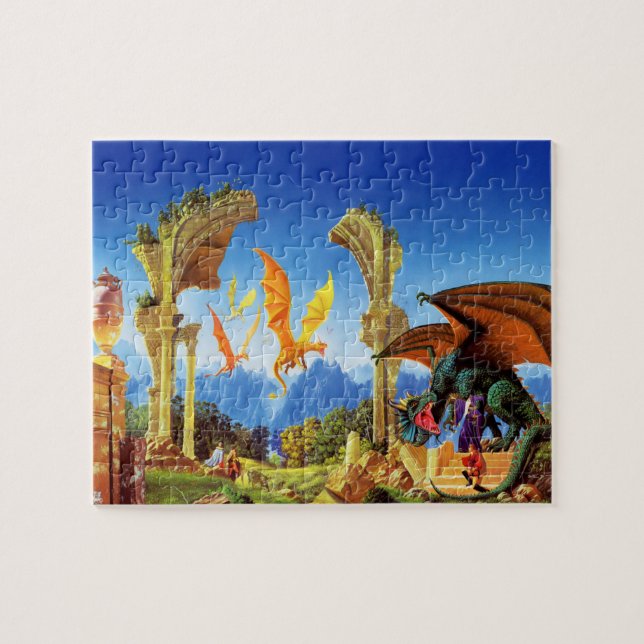 Medieval Dragon Art Jigsaw Puzzle (Horizontal)