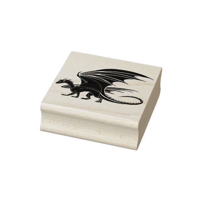 medieval dragon art stamp (Stamp)