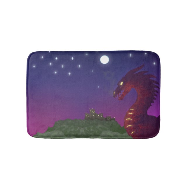 Medieval Dragon Bathroom Mat (Front)