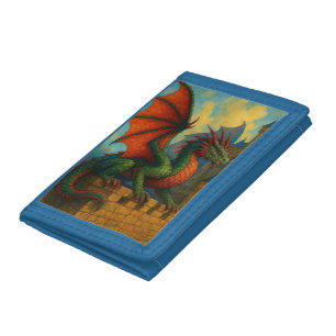 Medieval Dragon Castle Protector Tri-fold Wallet