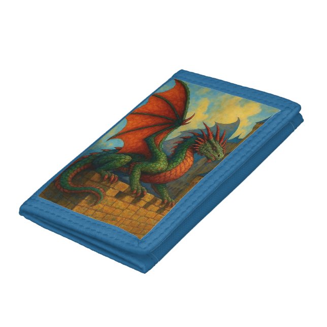 Medieval Dragon Castle Protector Tri-fold Wallet (Bottom)