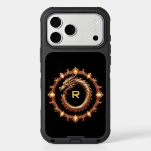 🐉 Medieval Dragon Crest Name Ring Frame Emblem 🐉 iPhone 17 Pro Max Case