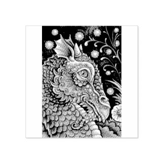 MEDIEVAL DRAGON FANTASY, GOTHIC RUBBER STAMP