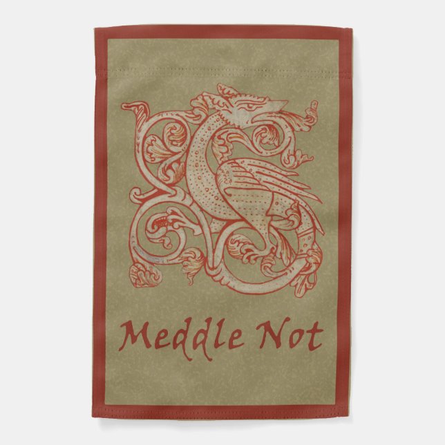 Medieval Dragon Garden Flag (Front)