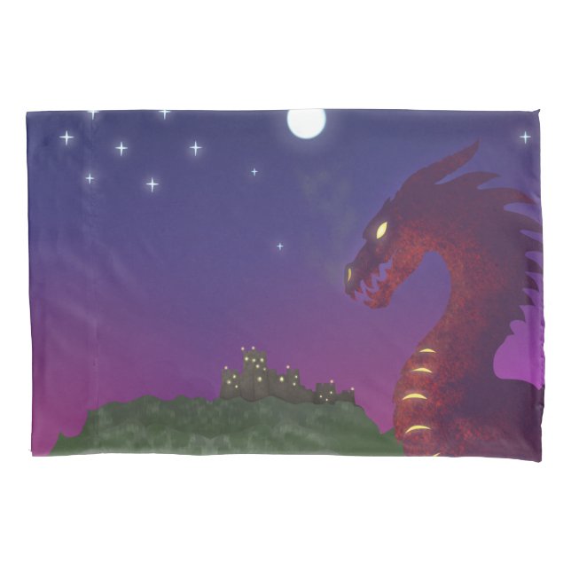 Medieval Dragon Pillow Case (Front)