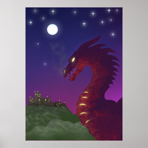 Medieval Dragon Poster