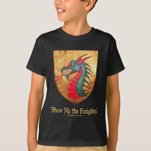 Medieval Dragon Shield T_Shirt