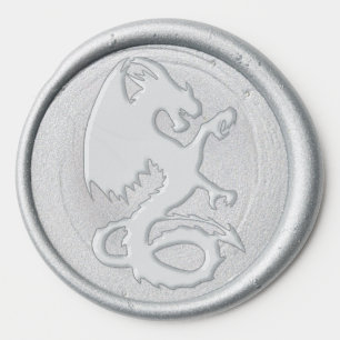 medieval dragon wax seal stickers