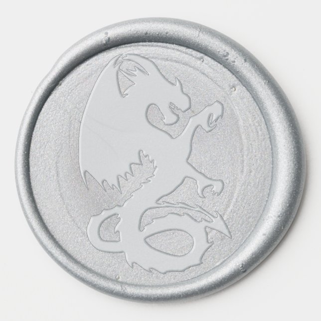 medieval dragon wax seal stickers (Front)