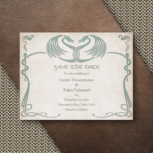 Medieval Dragon Wedding Save The Date