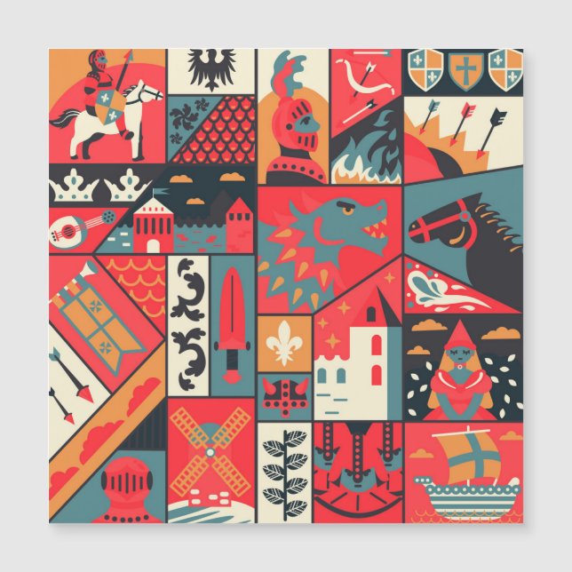 Medieval Elegance: Seamless Pattern Design (Front)