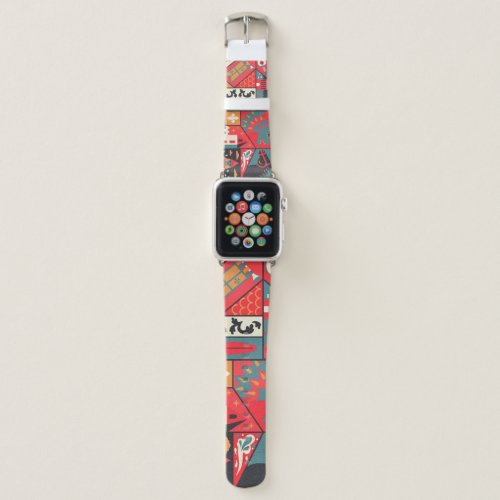 Medieval Elegance Seamless Pattern Design Apple Watch Band