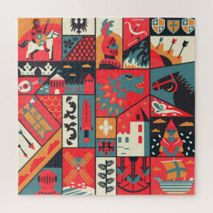 Medieval Elegance: Seamless Pattern Design Jigsaw Puzzle