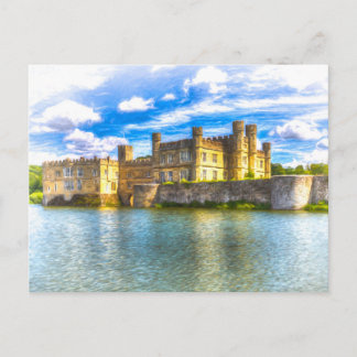Medieval English Castle Art Holiday Postcard