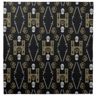 Medieval English Knight Dragon Cloth Napkin