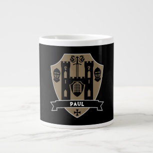 Medieval English Knight Dragon Giant Coffee Mug