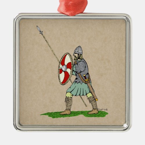 Medieval EnglishSaxon Warrior Metal Ornament