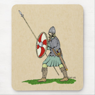 Medieval English/Saxon Warrior Mouse Pad