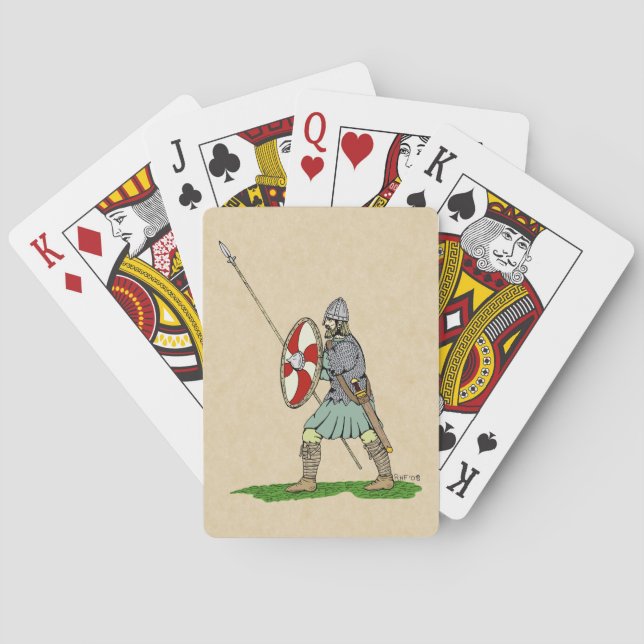 Medieval English/Saxon Warrior Poker Cards (Back)