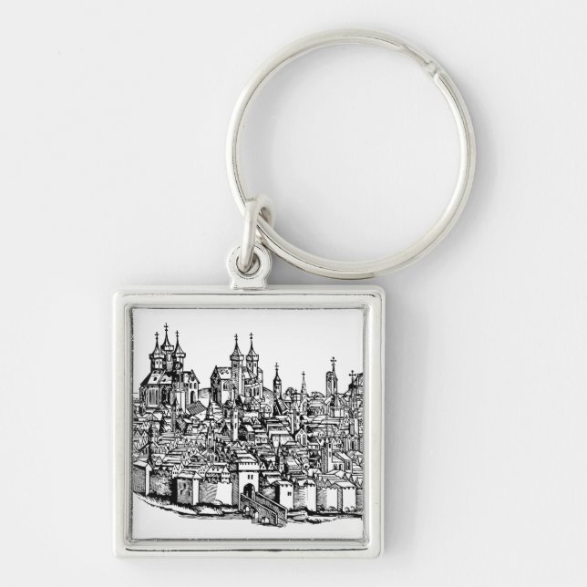 Medieval Erfurt Premium Chronicle of Thuringia Art Keychain (Front)