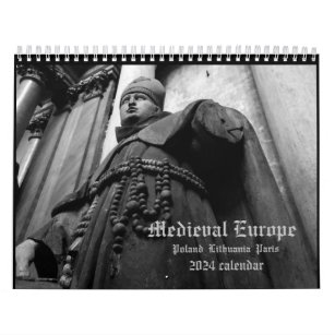 Medieval Europe 2024 Calendar Gothic MEDIUM 8.5x11
