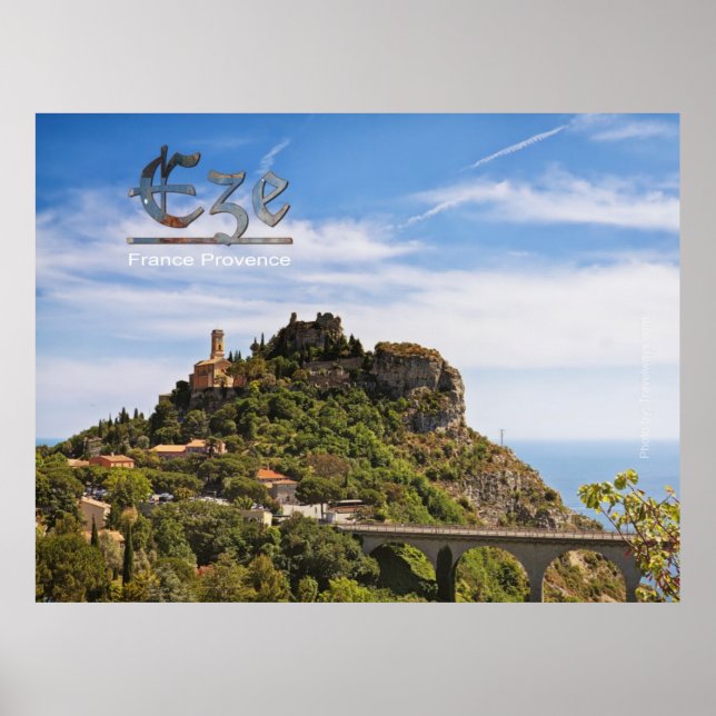 Medieval Eze citadel, Provence, France Poster (Front)