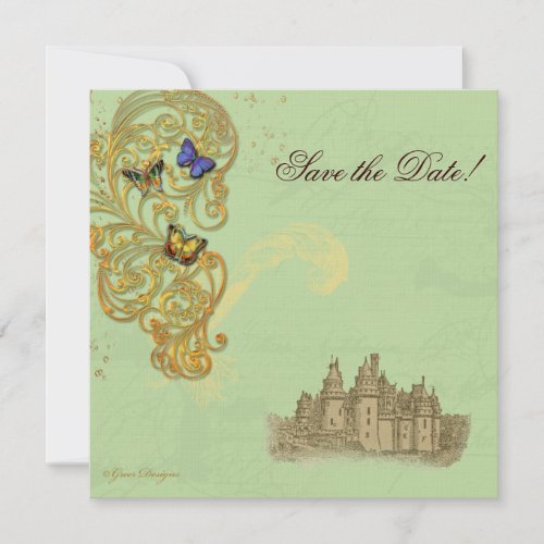 Medieval Fairy Tale Castle Save The Date
