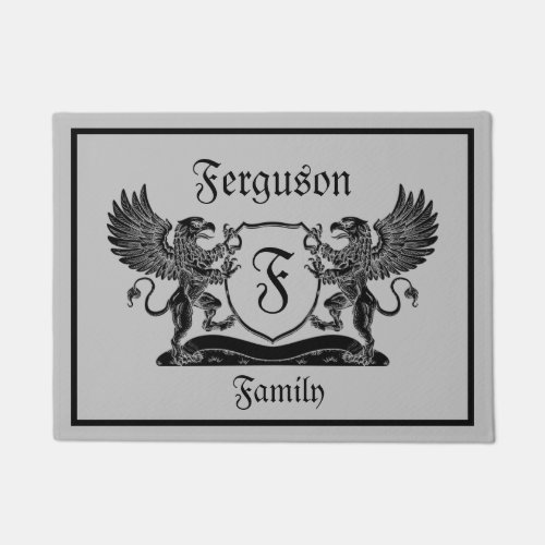 Medieval Family Crest Door Mat