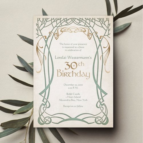 Medieval Fantasy 30th Birthday Invitation