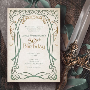 Medieval Fantasy 50th Birthday Invitation
