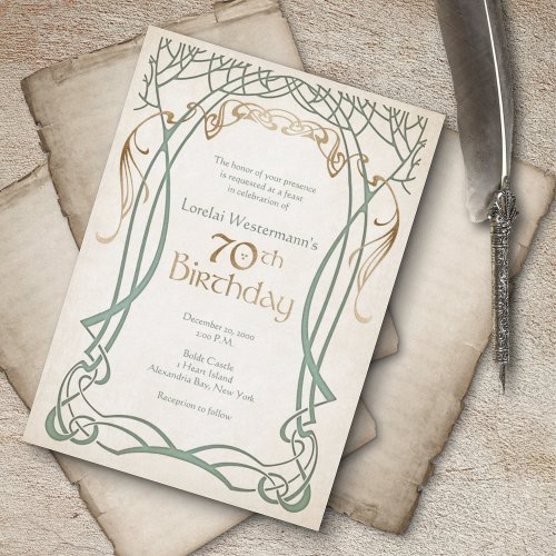 Medieval Fantasy 70th Birthday Invitation