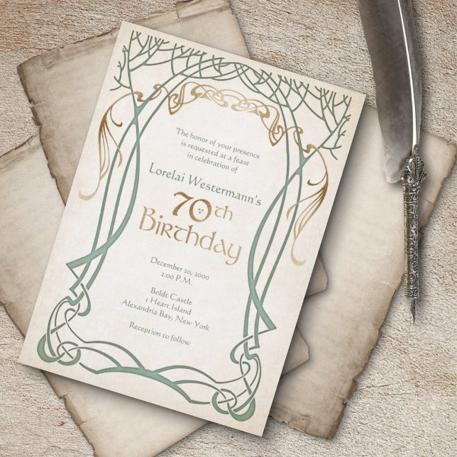 Medieval Fantasy 70th Birthday Invitation (Creator Uploaded)