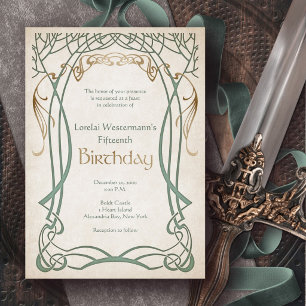 Medieval Fantasy Any Age Birthday Invitation