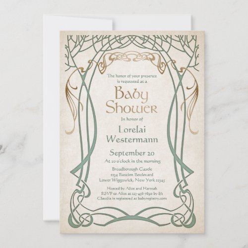 Medieval Fantasy Baby Shower Invitation