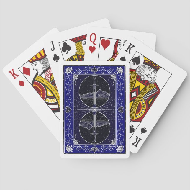 Medieval fantasy bicycle playing cards (Back)