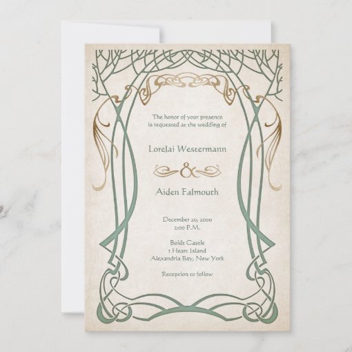 Medieval Fantasy Trees Wedding Invitation | Zazzle