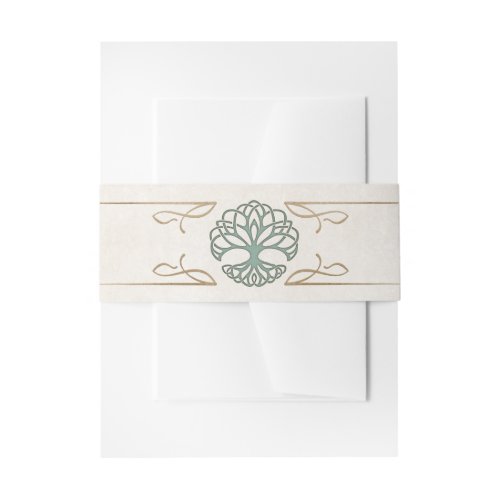 Medieval Fantasy Trees Wedding Invitation Belly Band