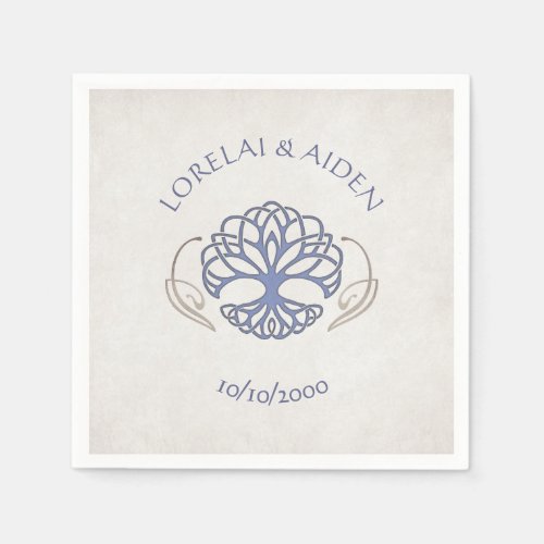 Medieval Fantasy Trees Wedding Napkins