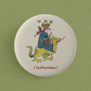 Medieval "Fashionista" Button