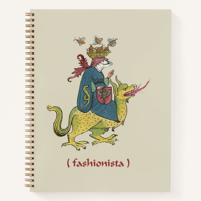 Medieval Fashionista Spiral Notebook (Front)
