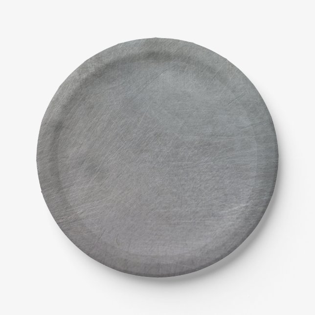 Medieval Faux Metal Fantasy Realm Paper Plate (Front)
