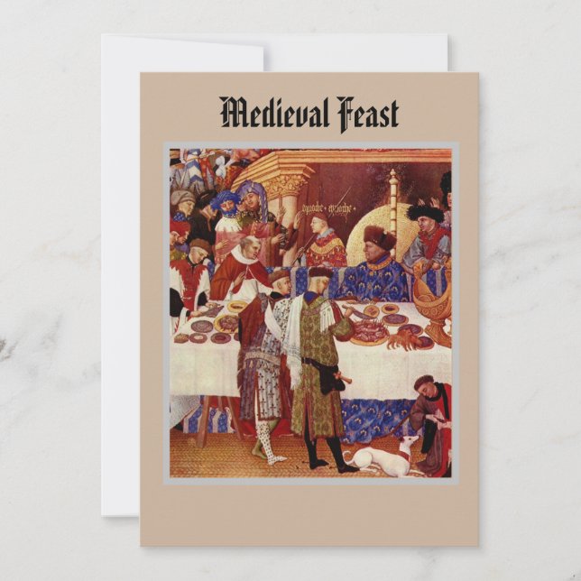 Medieval Feast Flat Note Card (Front)