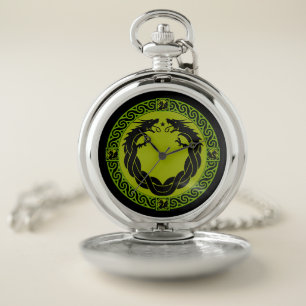 Medieval Fire Dragon Timepiece Pocket Watch