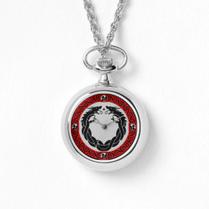 Medieval Fire Dragon Timepiece Watch