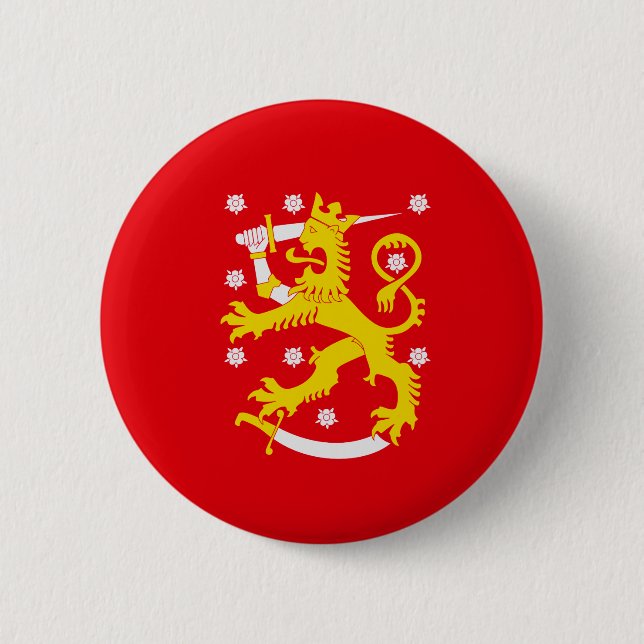 Medieval Flag of Finland Button (Front)