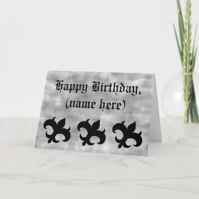 Medieval Fleur De Lis Card (Front)