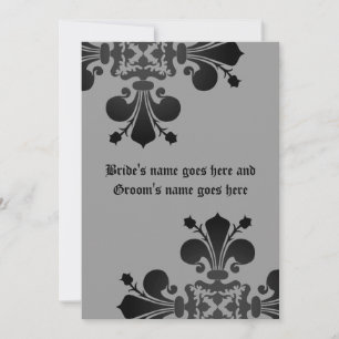 Medieval fleur de lis wedding invitation