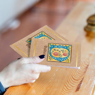 Medieval Floral Illuminated Letter D Monogram Passport Holder